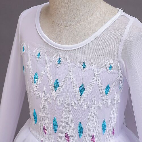 Fancy Cosplay Girls Princess Dress Snowflake Costume For Hal