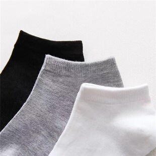 short socks mens pure cotton spring deodorant thin black