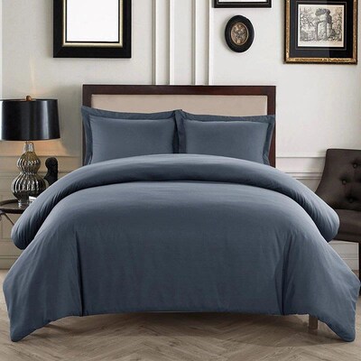bedding set quilt duvet cover with pillow case mono color