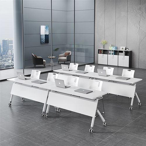 折叠培训会议桌椅学生课桌可移动拼接多功能办公长条桌会议桌