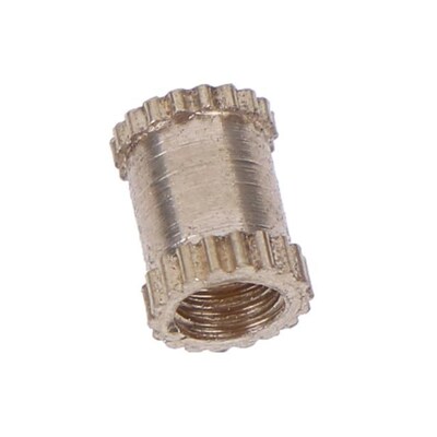 HUXUAN New 100pcs M3x6mm Knurled Nuts Threaded Round Brass K