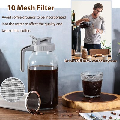 Cold Brew Coffee Maker Pitcher  Fruit Drinks Sun Tea