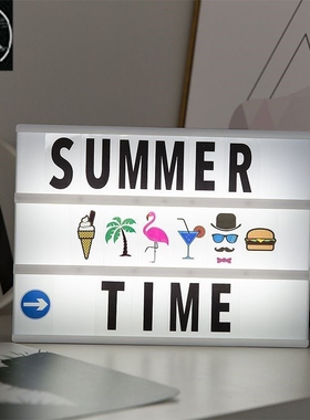 LED creative letter A4 light box Girl room decoration lights