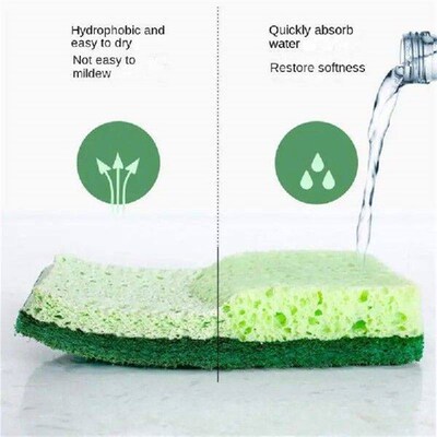 1Pcs Natural Wood Pulp Cotton Cloth Washing Dishes Cleaning