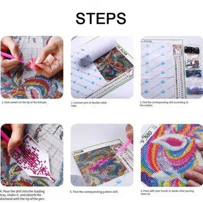 5D Diamond Painting Landscape Figure Cartoon Full Round Diam