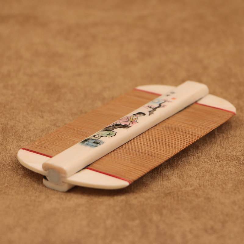 骨梁篦子木梁竹篦梳超密礼品婚礼结婚工艺品送海外华侨胞