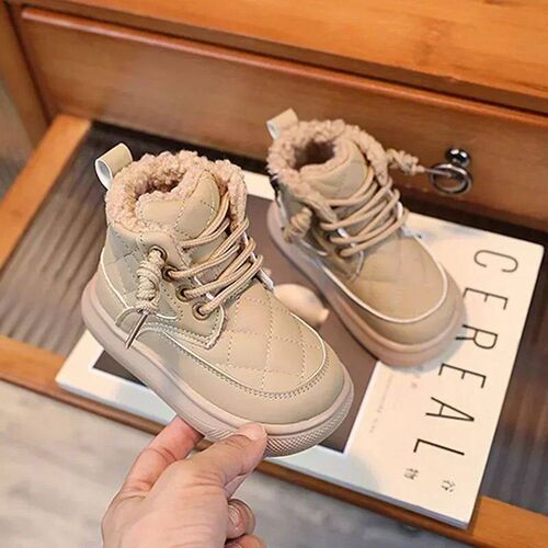 Autumn Winter Kids Boots Warm Plush Boys Toddler Girls Fashi