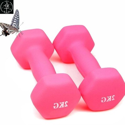 female a pair of small dumbbell weights men and women