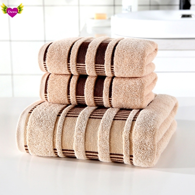 Cotton Bath Towel Set Hand Face Towels Gift 纯棉浴巾面巾三件