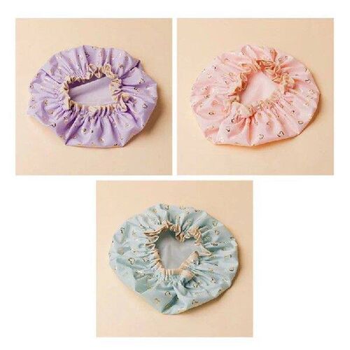 1pcs Waterproof Shower Cap Double Layer Elastic Shower Hair