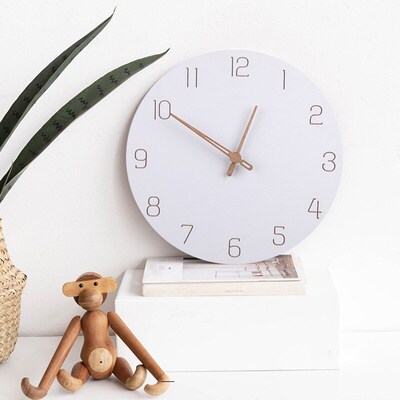 Nordic 3D Wooden Large Wall Clock Modern Design Home Decor B