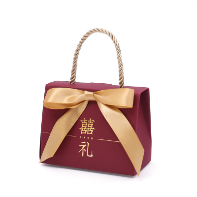 Ribbon Portable Candy Bag Wedding Hand Gift Candy Box Specia
