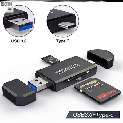 USB 3.0 OTG Micro USB Type C SD Memory Card Reader读卡器