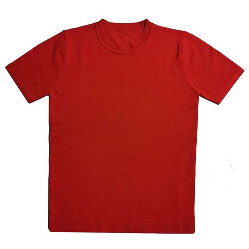 New Summer Solid Color Round Neck Mens Short-sleeved Mens
