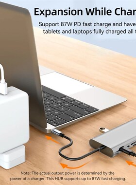 4K 30Hz USB C Docking Station Type C to HDMI-compatible VGA