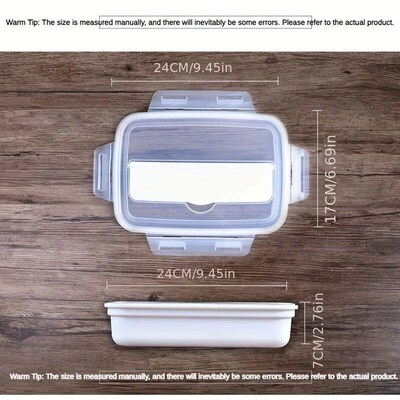 Leak-Proof Stainless Steel Lunch Box With 3/4 Compartments -