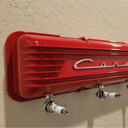 Vintage Corvette Script Valve Cover Rack复古车库火花塞装饰架