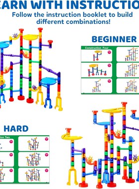Glowing Marble Run Construction Building Blocks Toys STEM管