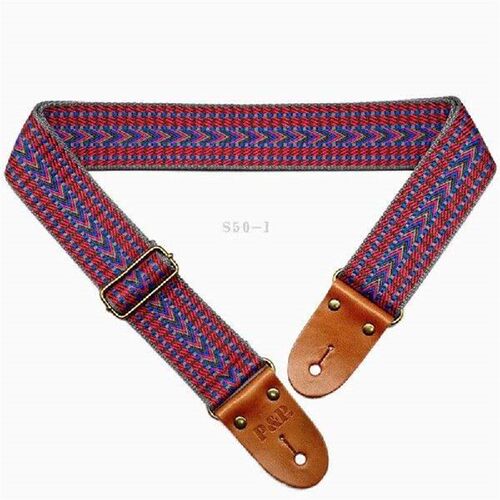 Strap for Electric Guitar, Yellow Head Leather, Copper