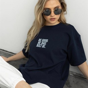 Hirsionsan Simple Loose Letter Printed T-shirt For Women 202