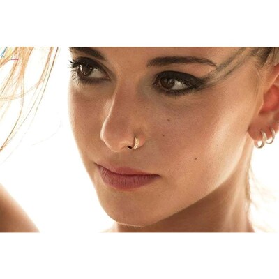 Small Nose Rings Gold Clips Hoop Women Men Piercing Jewelry