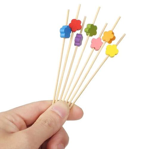 100Pcs Disposable Bamboo Picks Fruit s For Kids Cocktail Dec