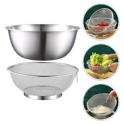 2 Pcs Fine Mesh Drain Basket Sink Retractable Strainer