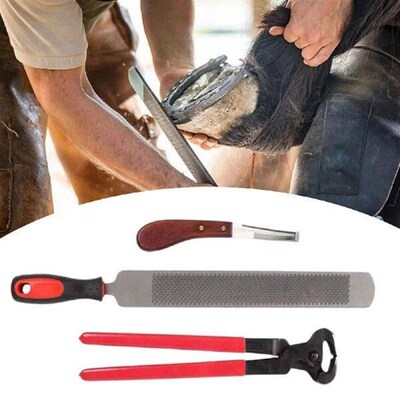 3 Pieces Horse Hoof Trimming Horseshoe Pliers Nipper