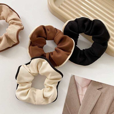 Vintage French-style Wrapping Large Intestine Hair Ring Hair