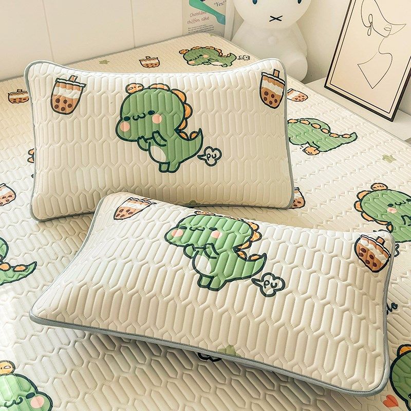 夏季冰丝乳胶凉席三件宿舍卡通学生单人可水机洗空调席夏凉软席,床上用品,乳胶席,淘宝优惠券,粉丝福利购,淘宝优惠卷