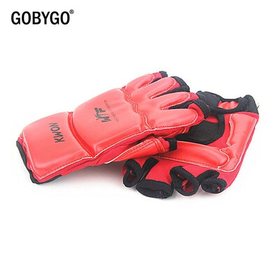 GOBYGO Half Finger Boxing Gloves PU Leather MMA Fighting Kic