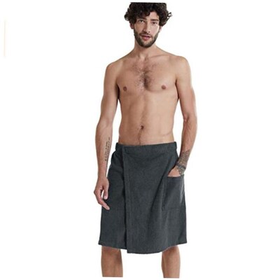 Mens soft towel comfortable bath wearable bathrobe男士浴巾