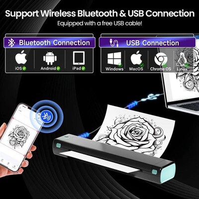 Phomemo M08F Wireless Tattoo Transfer Stencil Printer Tattoo