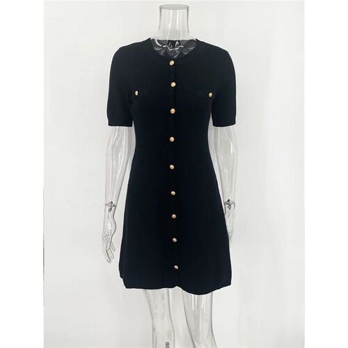 rendix Elegant Knit Mini Dress Women Sreet Slim High Waist S