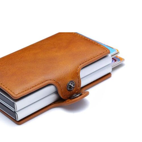 Carbon Fiber Credit Card Holder Mens Double Anti Rfid Bank C