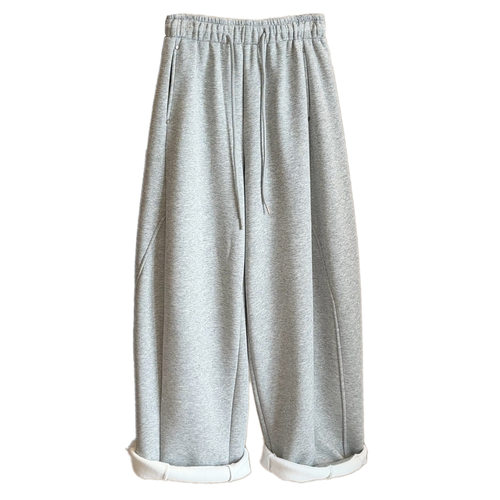 秋冬奥粒绒保暖阔腿弯刀裤女2025