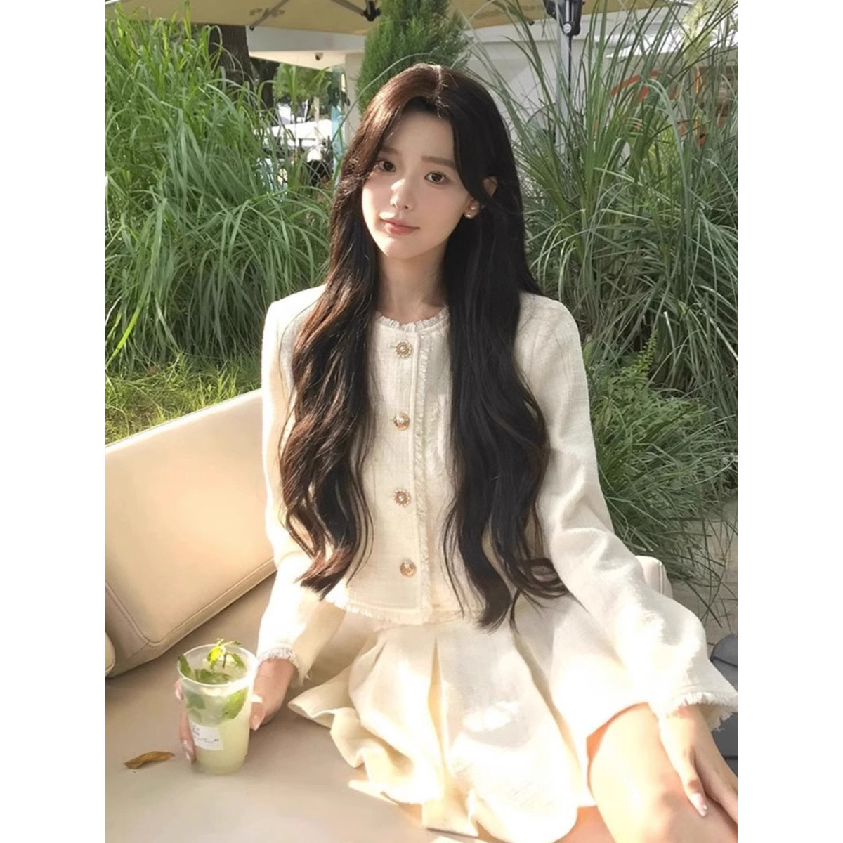 法式小香风外套裙子套装秋冬富家千金气质名媛小个子上衣两件套女,女装/女士精品,时尚套装,淘宝优惠券,粉丝福利购,淘宝优惠卷