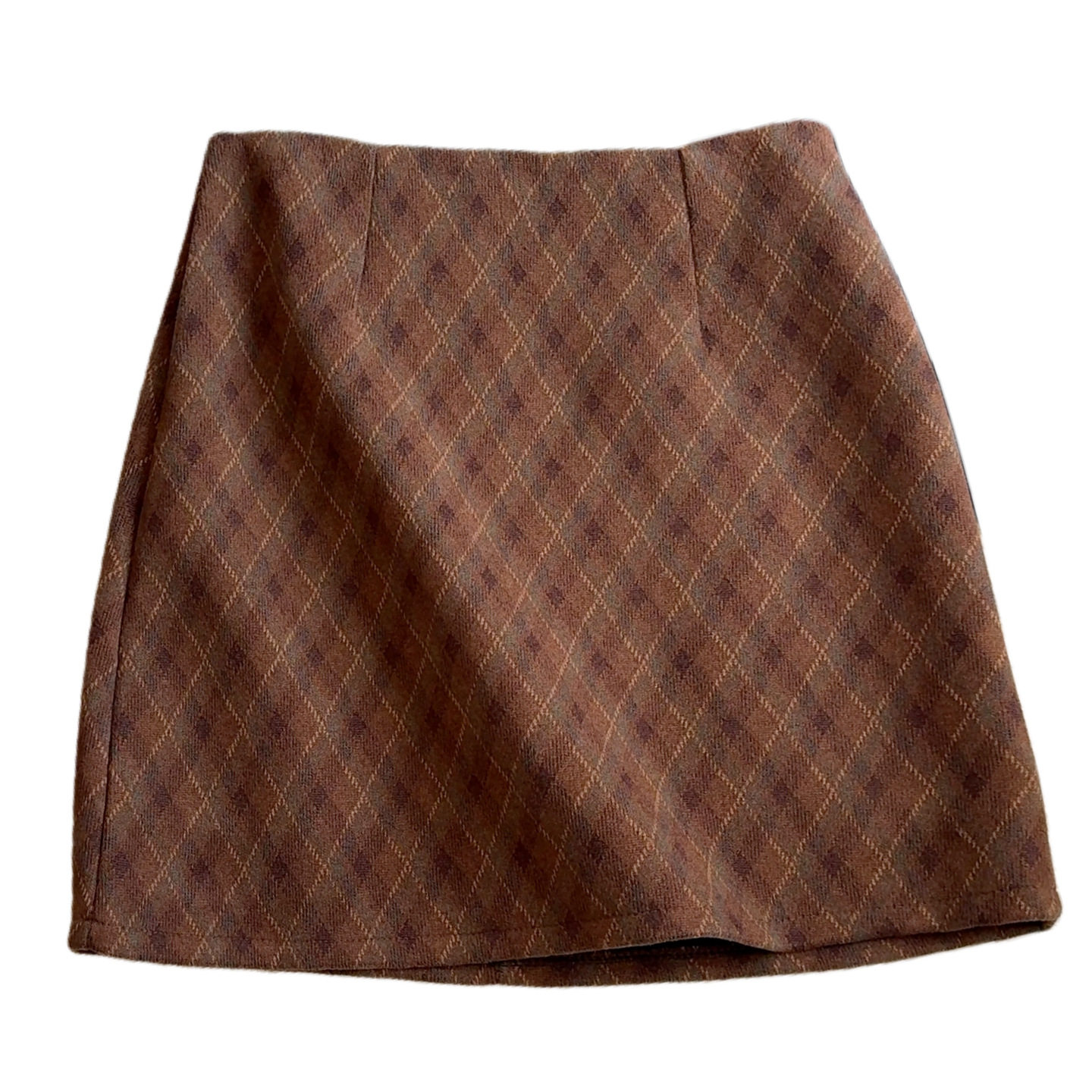 2025新款秋冬复古格纹毛呢半身裙