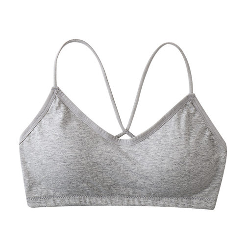 交叉细带棉质美背裹胸抹胸钢圈带