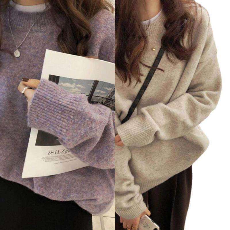 软糯毛衣女秋冬25新款套头宽松慵懒风外穿新设计感小众毛衣外套潮,女装/女士精品,毛呢外套,淘宝优惠券,粉丝福利购,淘宝优惠卷