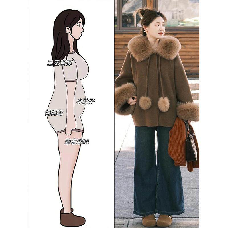 一整套入冬穿搭大码胖mm韩系高级感毛领斗篷毛呢外套牛仔裤套装女,女装/女士精品,时尚套装,淘宝优惠券,粉丝福利购,淘宝优惠卷