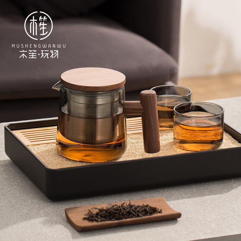 木笙玩物玻璃泡茶壶茶道沏茶壶大容量功夫茶具家用套装红茶泡茶器