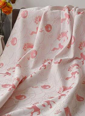 ZN4261-2新中款仿服宋锦马提花旗袍装布料式马甲色织唐鞋面料