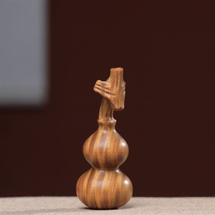 龙头葫芦多子多福紫檀绿檀挂件把玩件手工木雕刻客厅家居随时盘玩