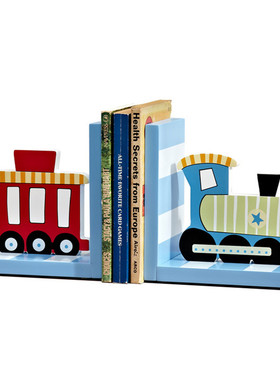 卡通车子装饰书挡书立摆件创意儿童房卧室书房家居饰品书靠摆设品