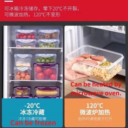 新款 plastic food fruit storage box crisper container can