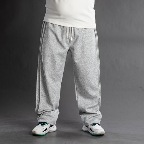 男士大码直筒长裤胖子阔腿裤