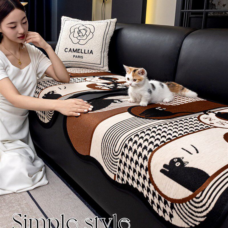 分片式沙发垫2025新款高级感防滑沙发坐垫覆古感分体单片沙发盖布