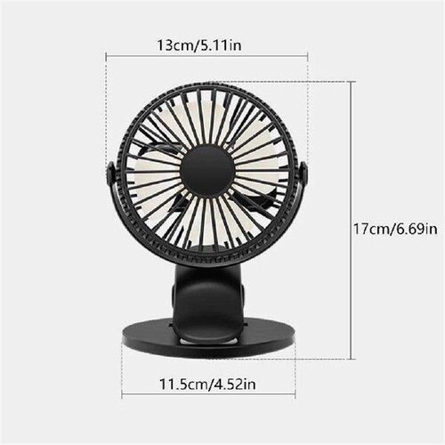 Portable USB Table Fan Clip-on Type Rechargeable Cooling
