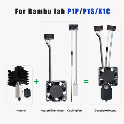 Hotend For Bambu Lab p1p X1C P1S X1 P1P Upgrade Hot end Prin